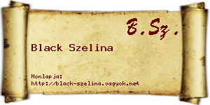 Black Szelina névjegykártya